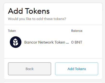 adicionando tokens metamask