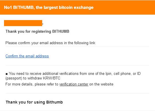 Bithumb mendaftar